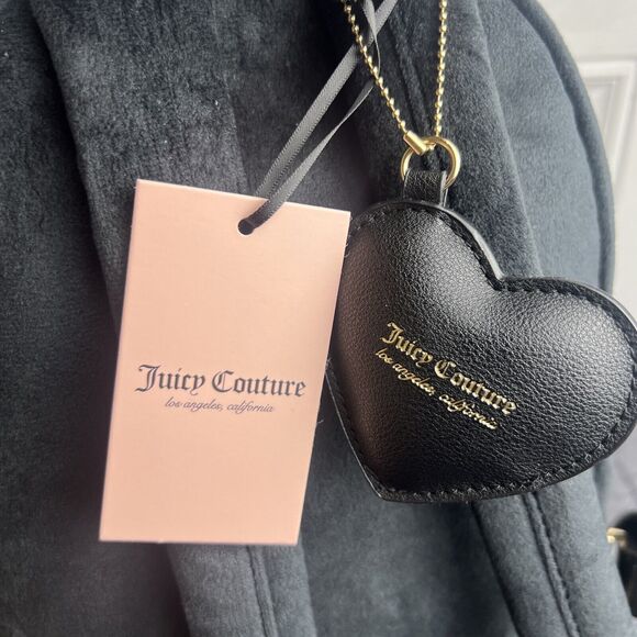 JUICY COUTURE Big Spender Velour Backpack Fondant Black NWT Chic Whimsygoth Y2K main image 9